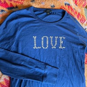 Medium Navy JCrew Love long sleeve t.